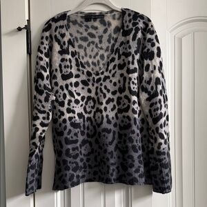 360 Cashmere Animal Print Sweater